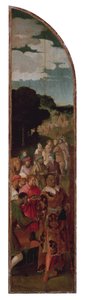 Die Anbetung der Könige Triptychon (linker Teil) von Lucas van Leyden